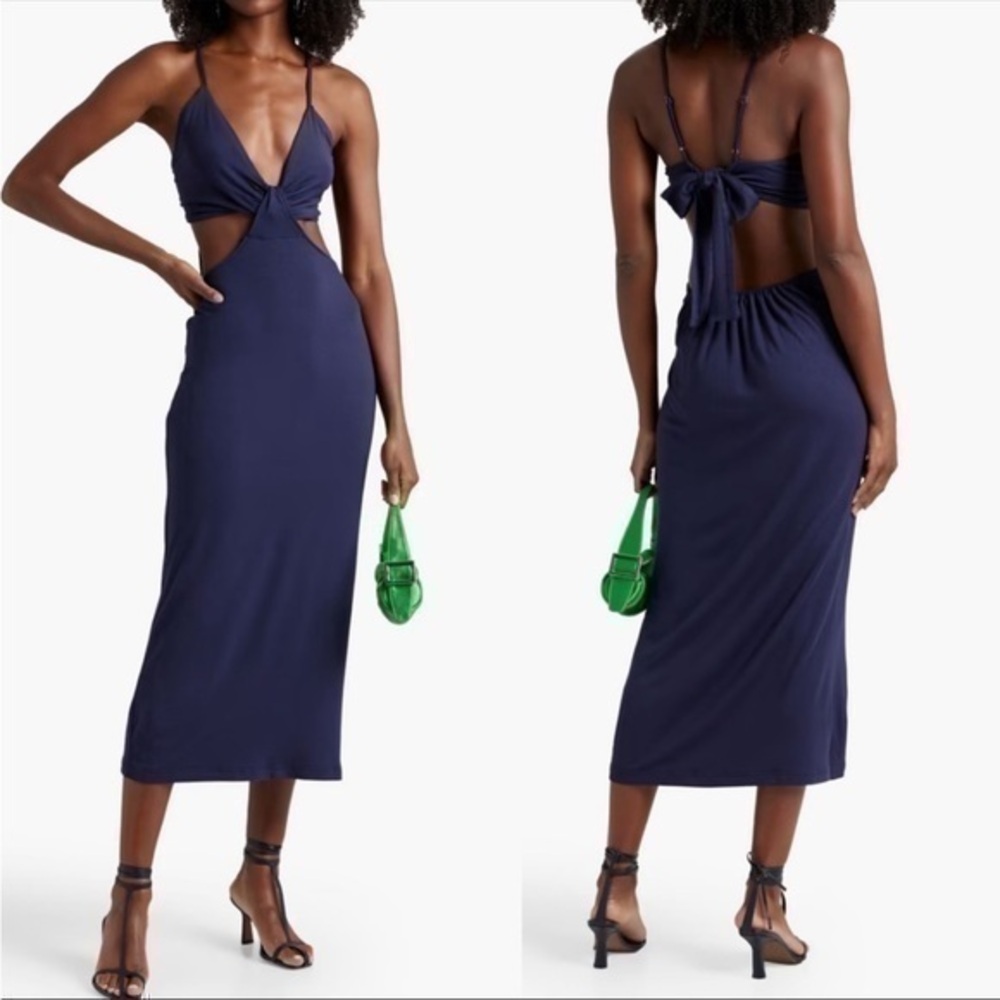 Walter Baker Blue Cut Out MIDI Dress Size XL